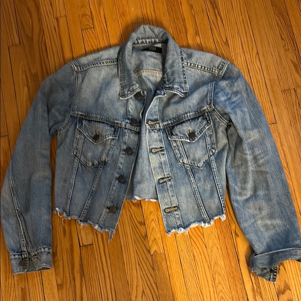 Able Denim Blue Cropped Jacket